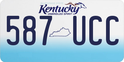 KY license plate 587UCC