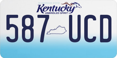 KY license plate 587UCD