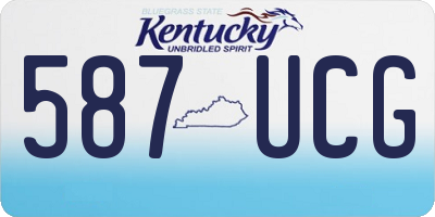 KY license plate 587UCG