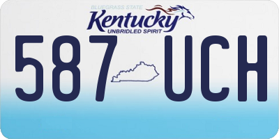 KY license plate 587UCH