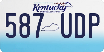 KY license plate 587UDP