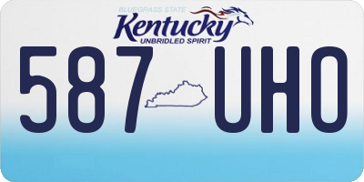KY license plate 587UHO