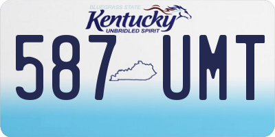 KY license plate 587UMT