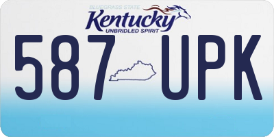 KY license plate 587UPK