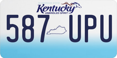 KY license plate 587UPU