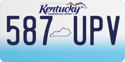 KY license plate 587UPV