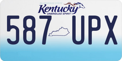 KY license plate 587UPX