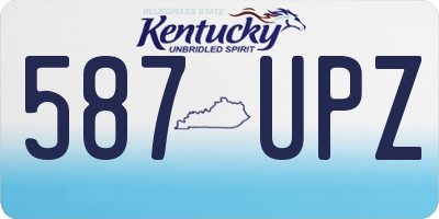 KY license plate 587UPZ