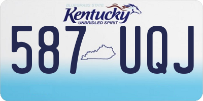 KY license plate 587UQJ