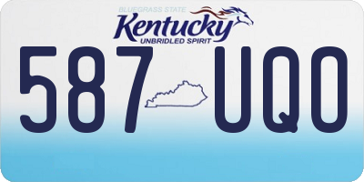 KY license plate 587UQO