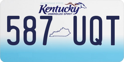KY license plate 587UQT