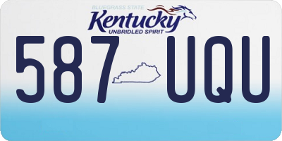KY license plate 587UQU