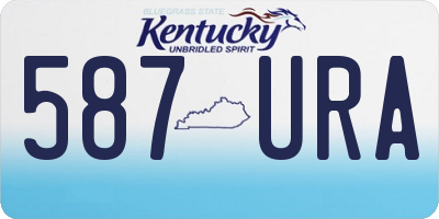 KY license plate 587URA