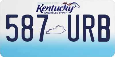 KY license plate 587URB