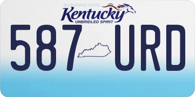 KY license plate 587URD