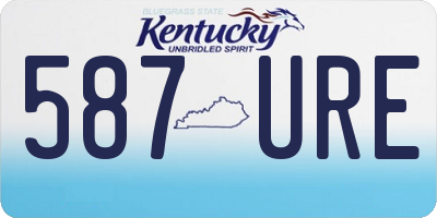 KY license plate 587URE