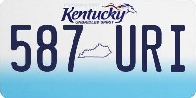 KY license plate 587URI