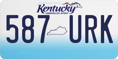 KY license plate 587URK