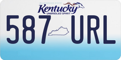 KY license plate 587URL