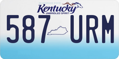 KY license plate 587URM