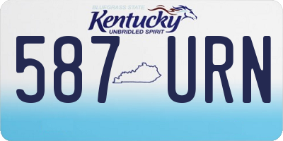 KY license plate 587URN