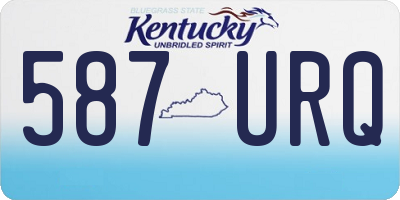 KY license plate 587URQ