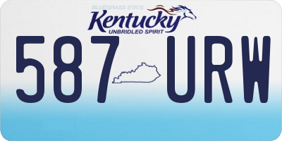 KY license plate 587URW