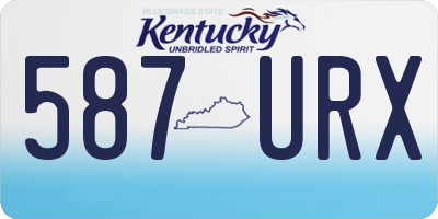 KY license plate 587URX