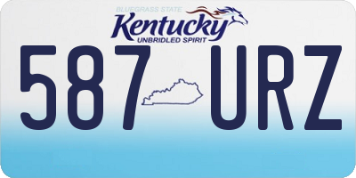 KY license plate 587URZ