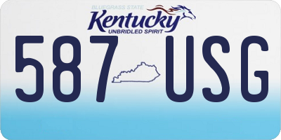 KY license plate 587USG