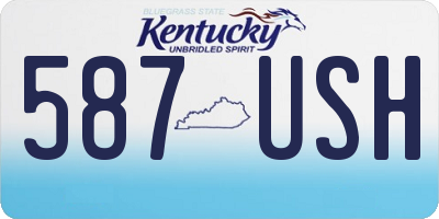 KY license plate 587USH