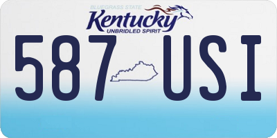 KY license plate 587USI