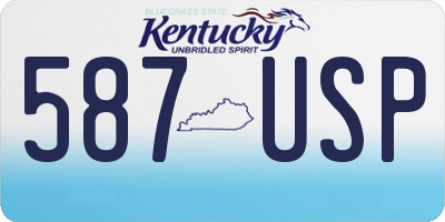 KY license plate 587USP
