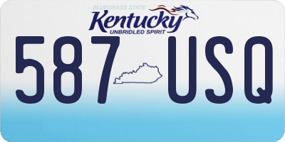KY license plate 587USQ