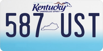 KY license plate 587UST