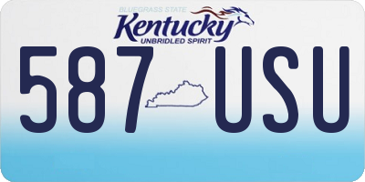 KY license plate 587USU
