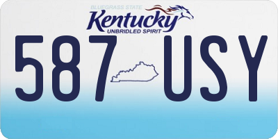 KY license plate 587USY