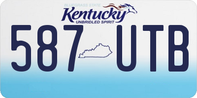 KY license plate 587UTB