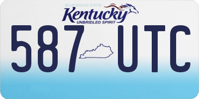 KY license plate 587UTC