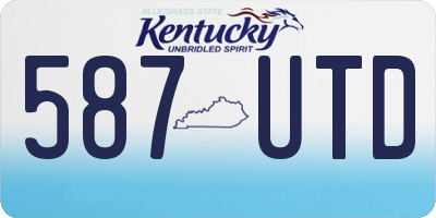 KY license plate 587UTD