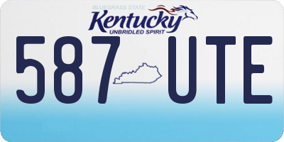 KY license plate 587UTE