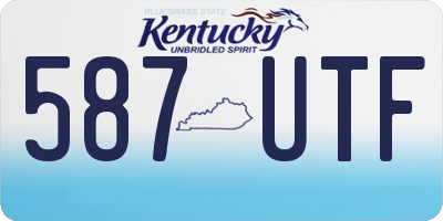 KY license plate 587UTF
