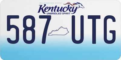 KY license plate 587UTG