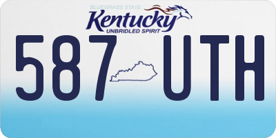 KY license plate 587UTH