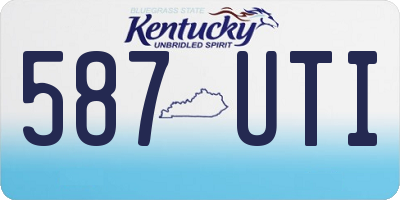 KY license plate 587UTI