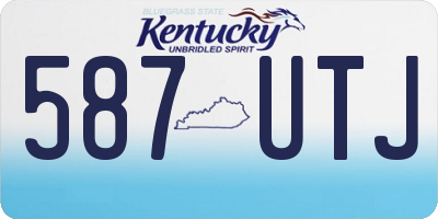 KY license plate 587UTJ