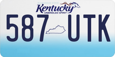 KY license plate 587UTK