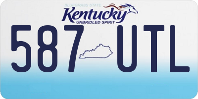 KY license plate 587UTL