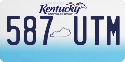 KY license plate 587UTM