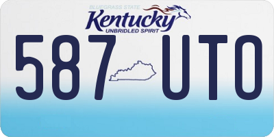 KY license plate 587UTO